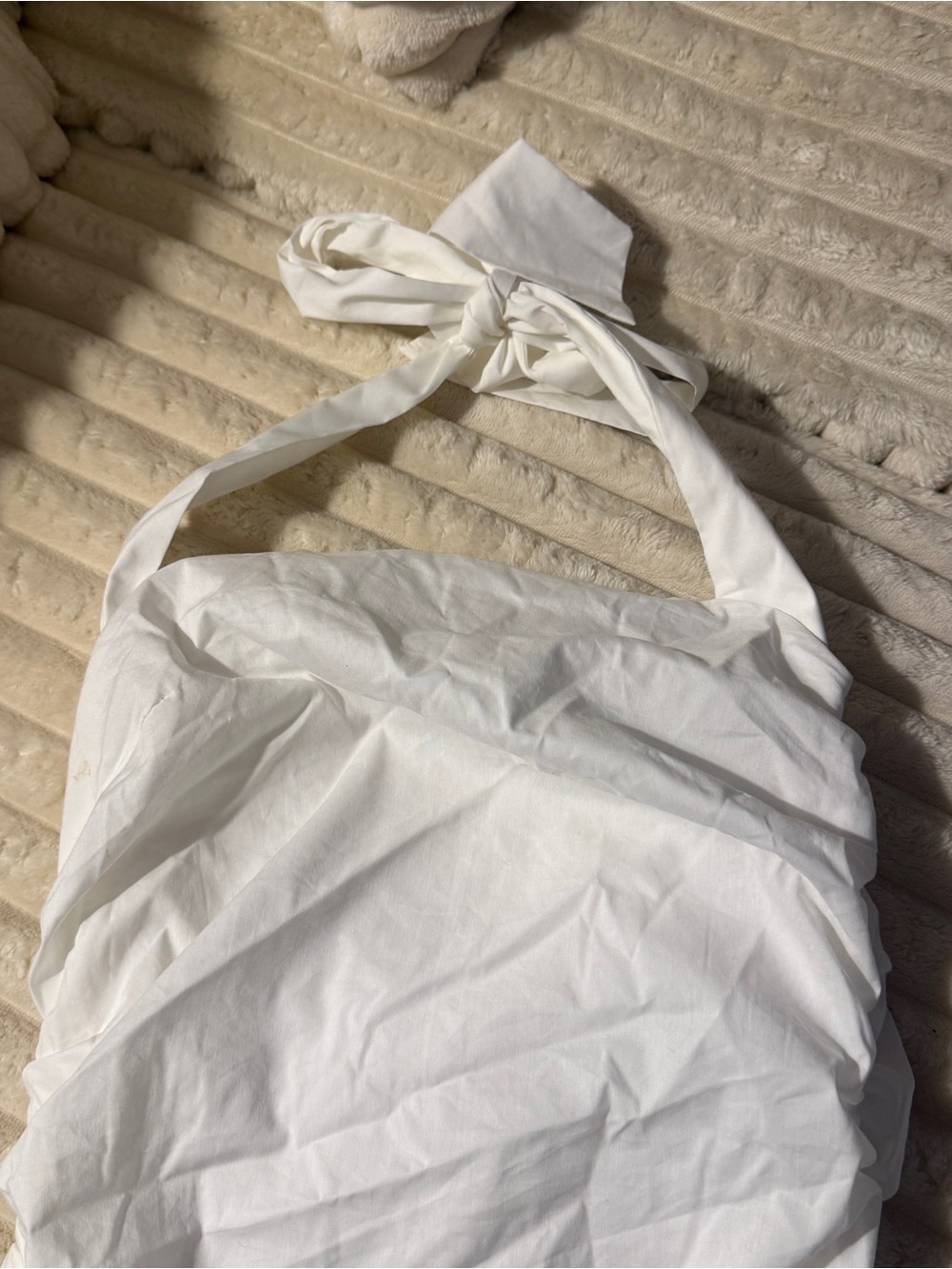 NWT Peppermayo White Halter Mini Dress - Picture 6 of 7